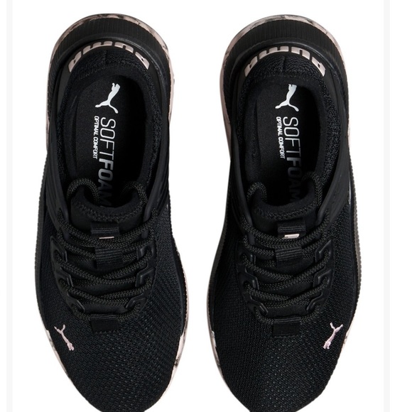 PUMA Black and Chalk Pink Pacer Future Marble JR Sneakers - Picture 3 of 4
